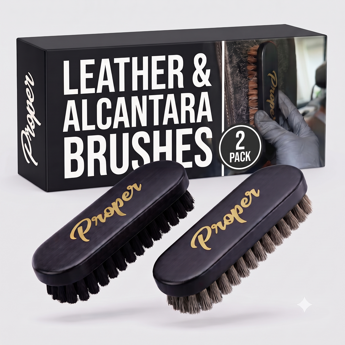 Leather & Alacantara Brush Set