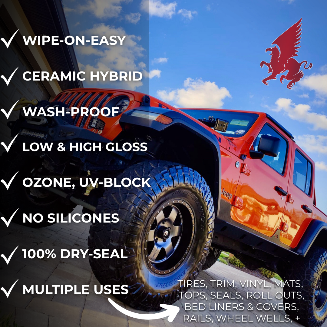BLAK Full Kit, Semi-Permanent Protectant | Ceramic Hybrid OEM Restoration, Dry Rot Prevention, Car, RV, Aircraft, Motorcycle, ATV & Golf Cart | DRY-SEAL SAFE!