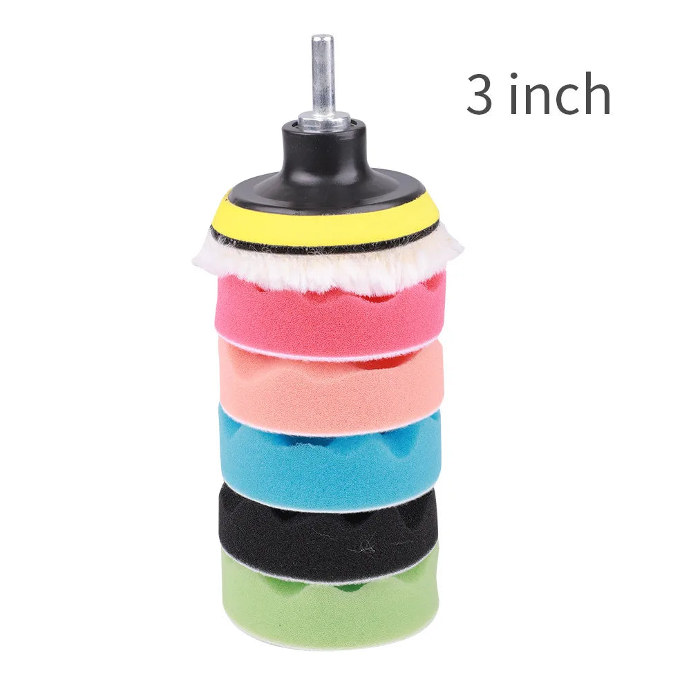 8-Piece Car Polishing Pad Kit | 3/5/7 Inch Sponge Buffing Discs for Auto Waxing and Polishing