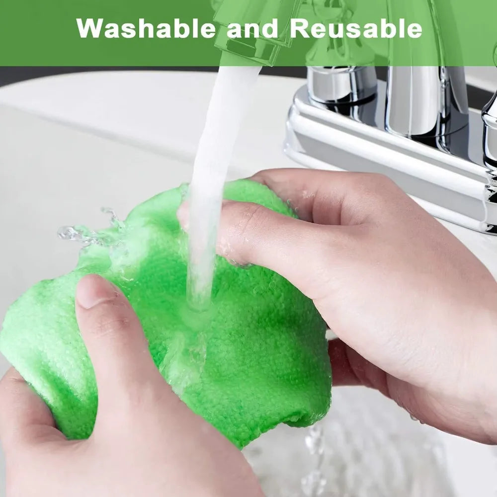 Windshield Cleaning Tool with 5 Reusable Cloth Pads | Car Window Cleaner